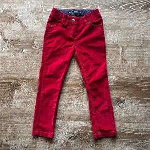 Mini Boden Red Velvet Adjustable Waist Pants size 5Y